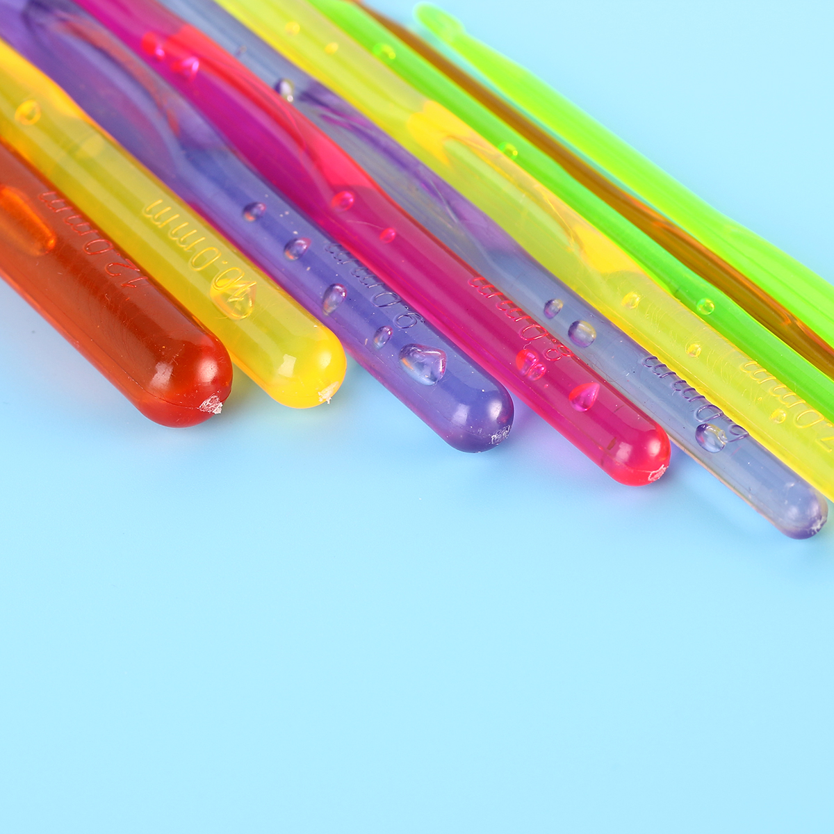 Crochet Hook Set - 9Pcs Colorful Crochet Hooks Plastic Knitting