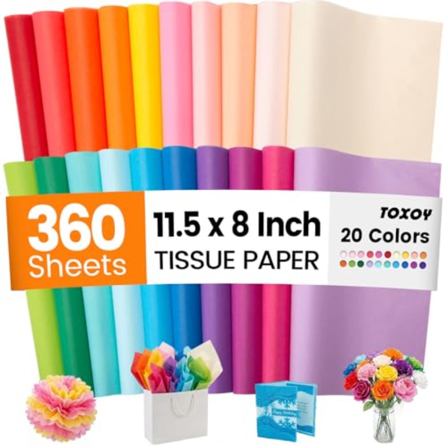 Art Craft In Paper - 360 Sheets Tissue Paper Bulk, 11.5