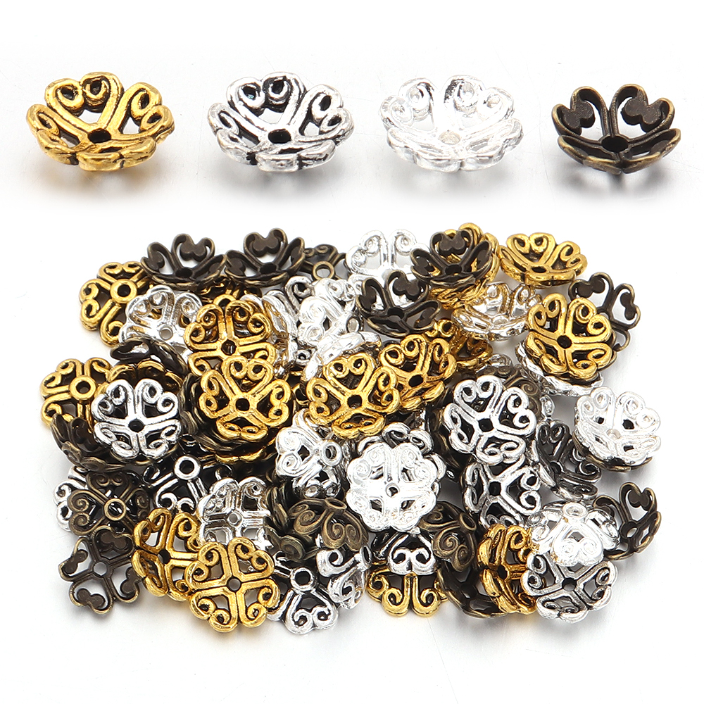 Art Craft Flower - 100pcs/lot Antique Silver Color Gold Leaf