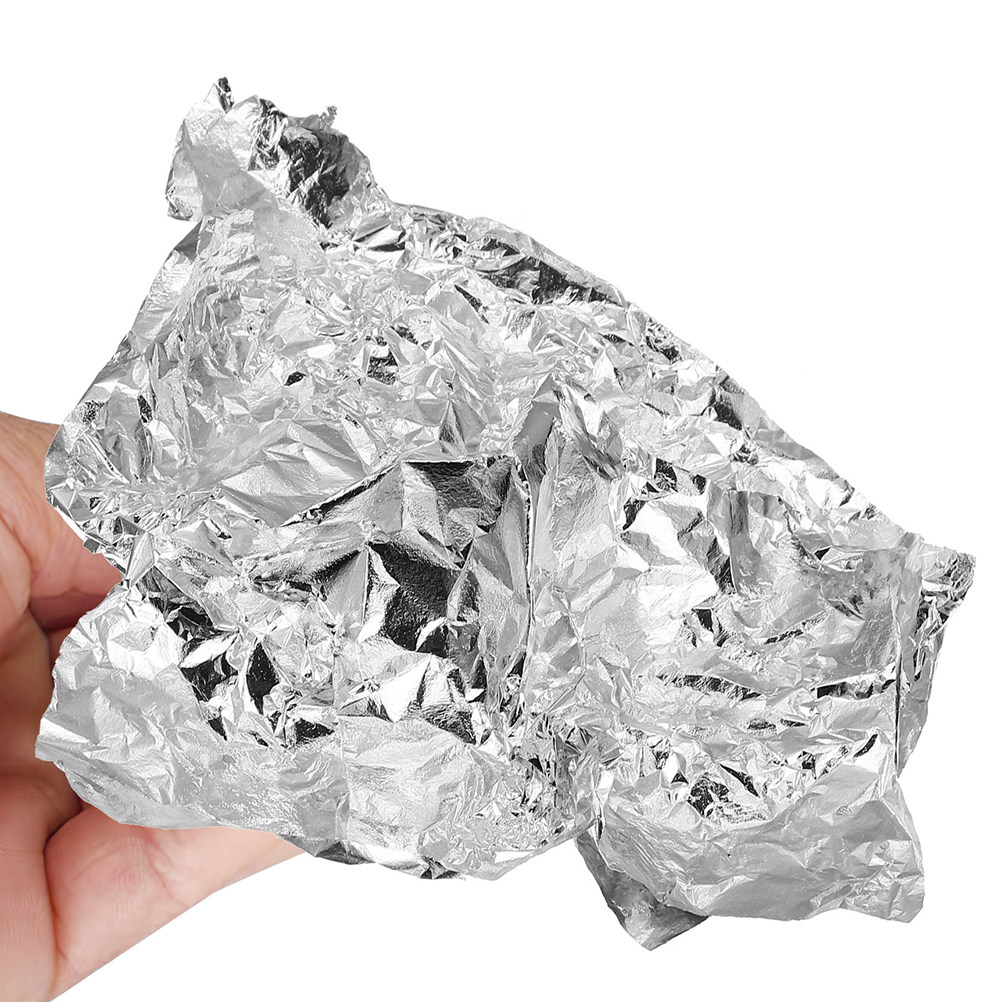 Art Craft In Paper - 100Pcs Silver Foil Paper Sheets Decorative