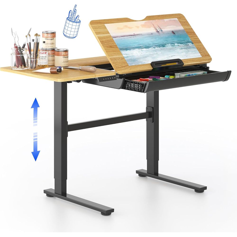 Art & Craft Paper Ideas - Adjustable Height Electric Standing Desk, 47.2x23.6,