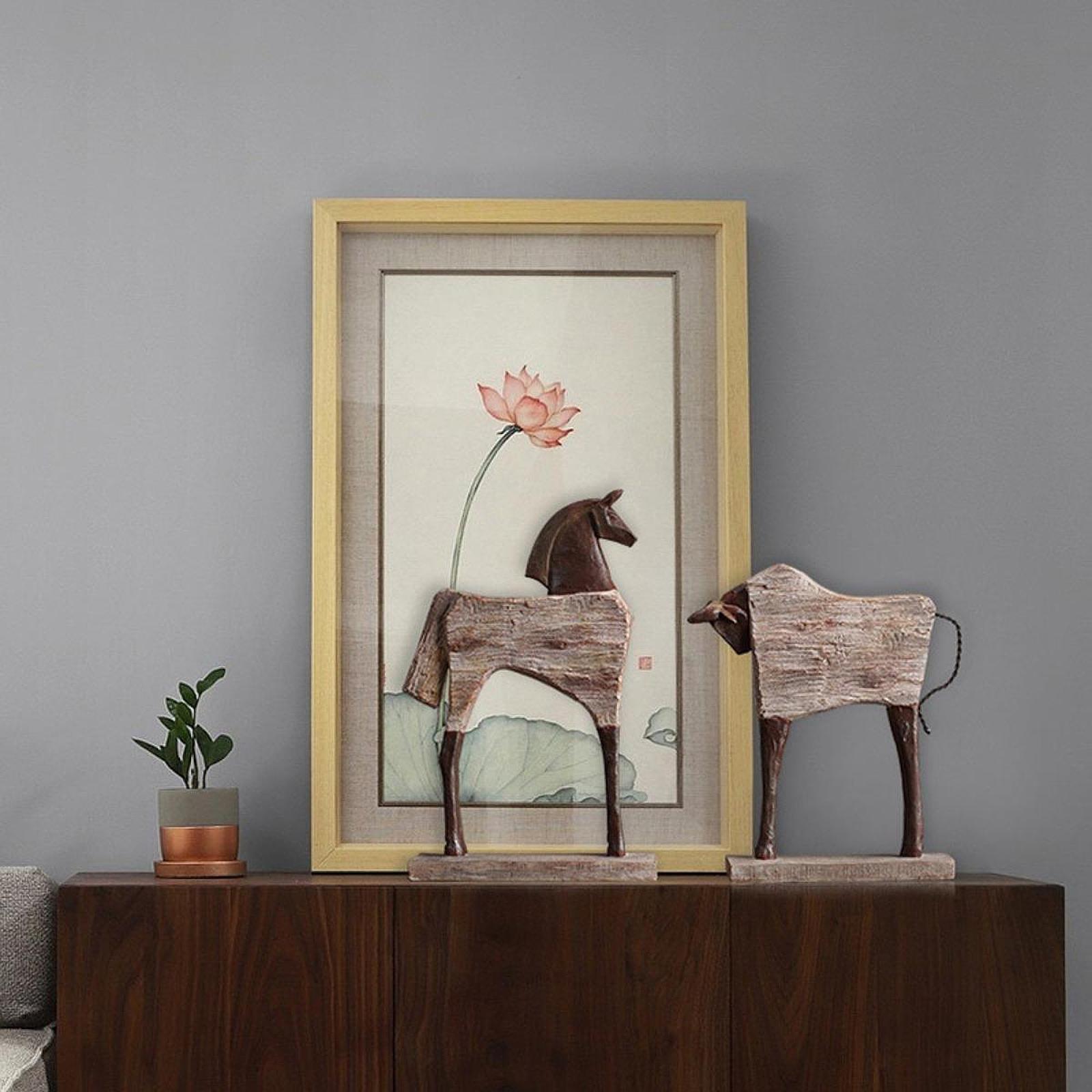 Art And Craft Studio - Vintage Horse Statue Desktop Decoration Abstract