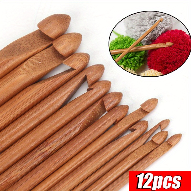Crochet Hook Set - DIY Crochet Hooks Set Bamboo Handle