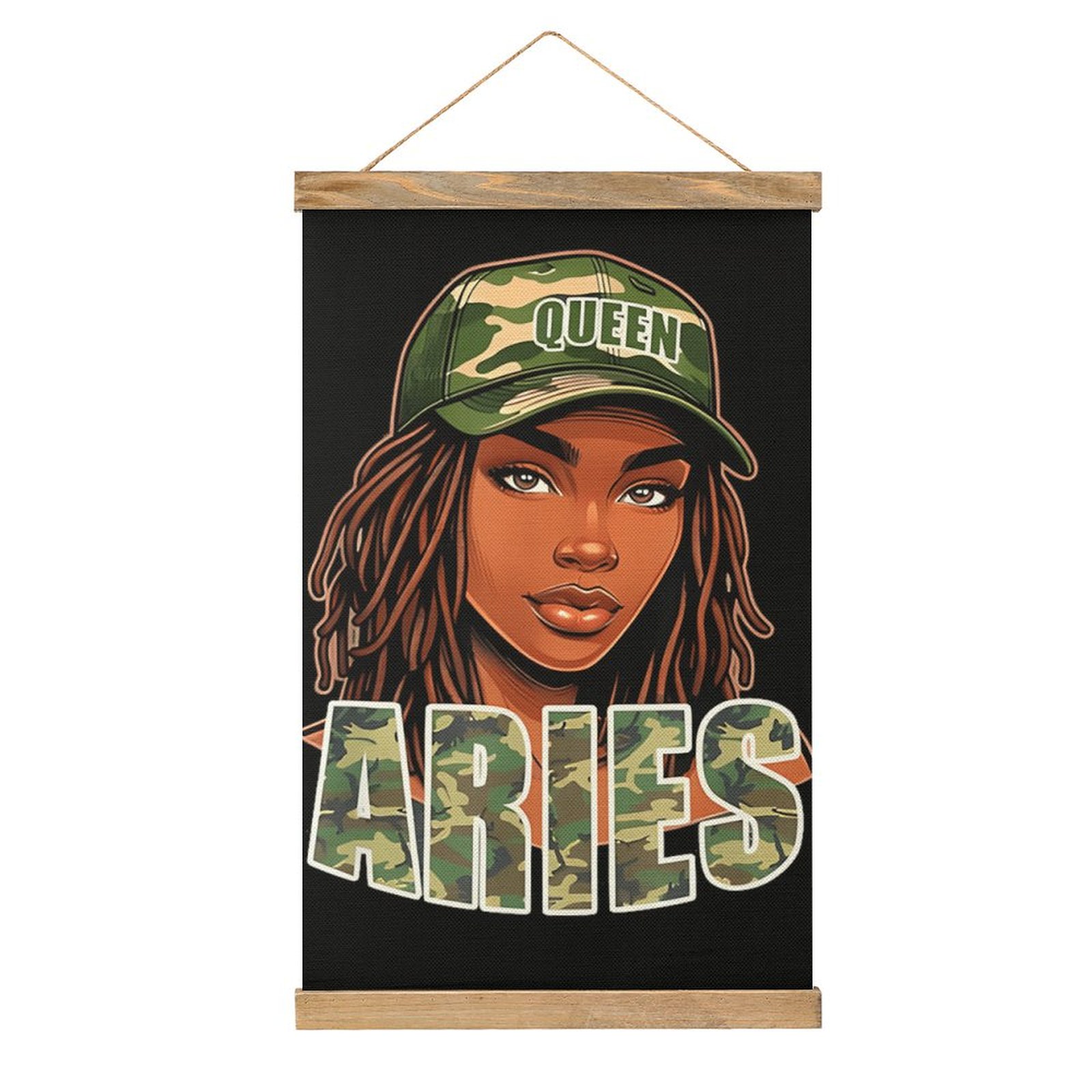 Queen Art Craft - Aries Queen Camo Art Draw Bedroom