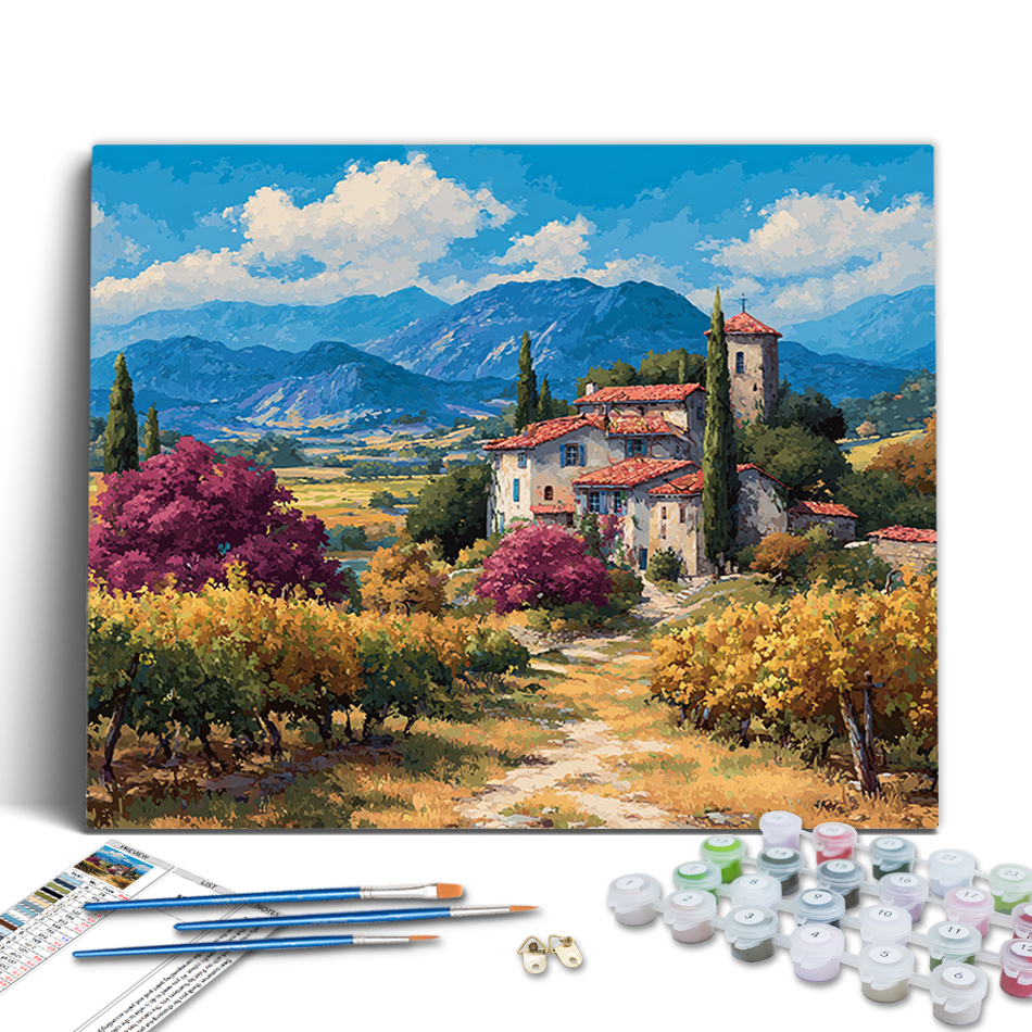 Art Craft Village - RUOPOTY Paint By Numbers Village path
