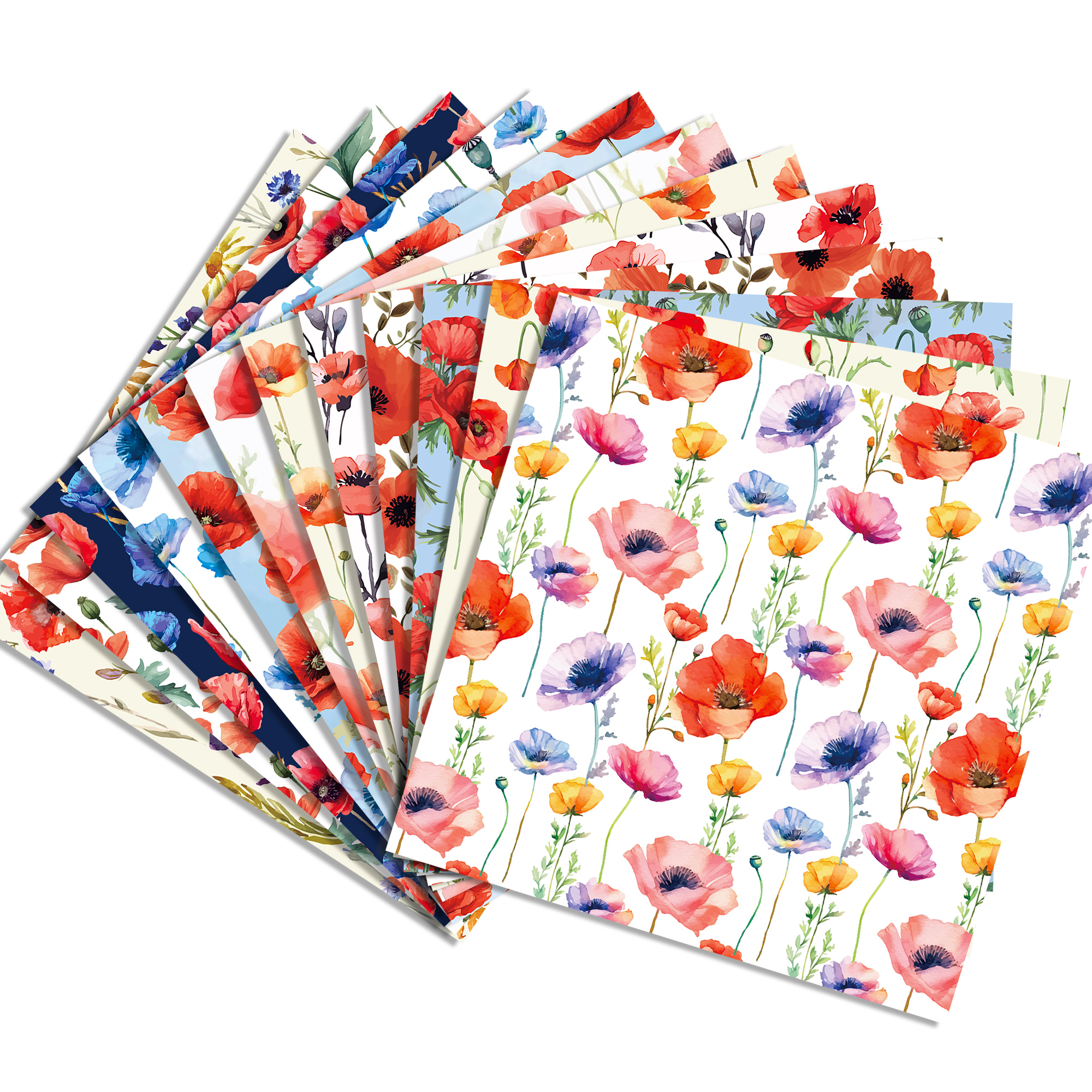 24pcs 30*30cm Poppy Red Flower – обзор и цена Art Craft In Paper