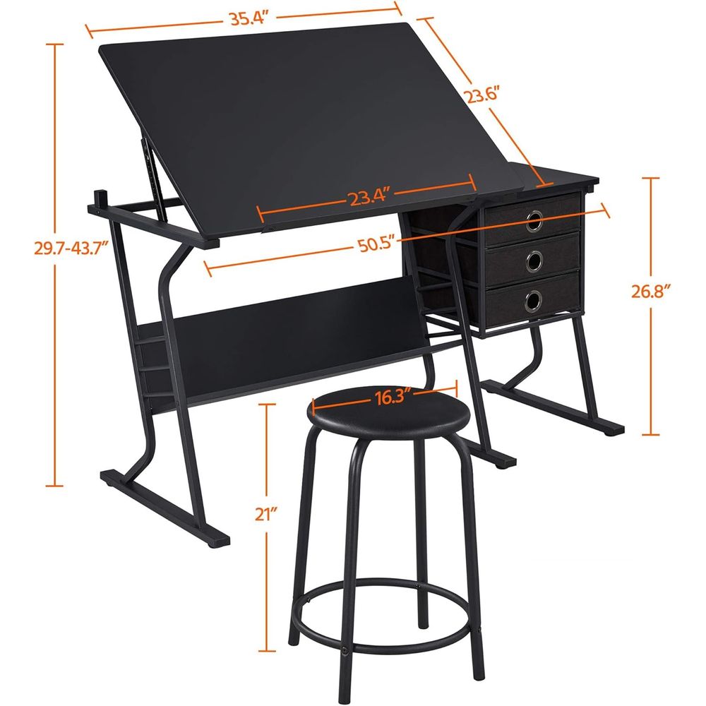 Adjustable Art Desk with Stool – обзор и цена Art And Craft Studio