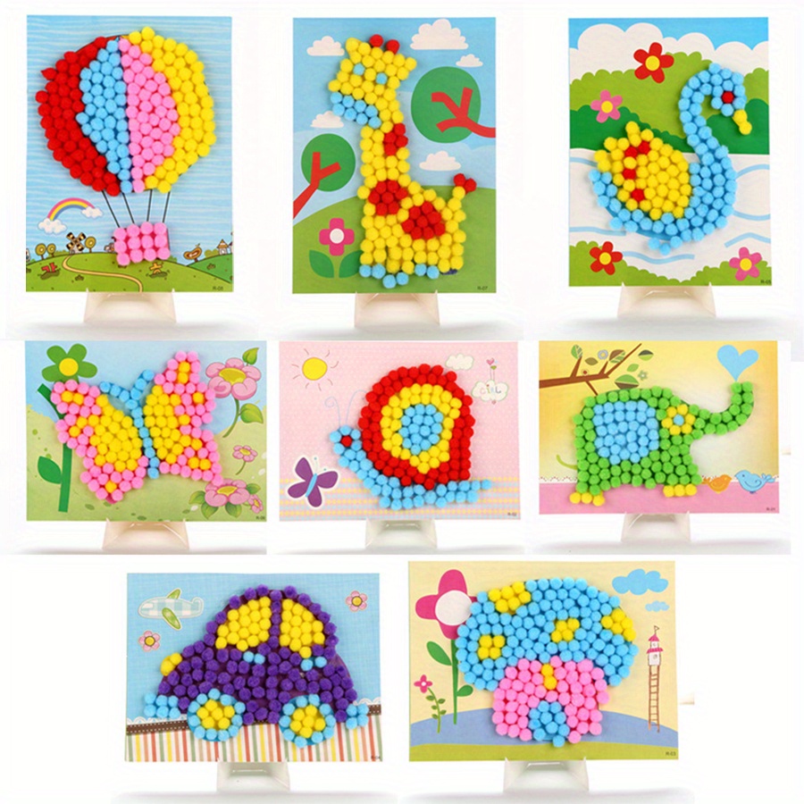 2pcs 16x21cm Colorful Pom-Pom  – обзор и цена Art Craft Animals