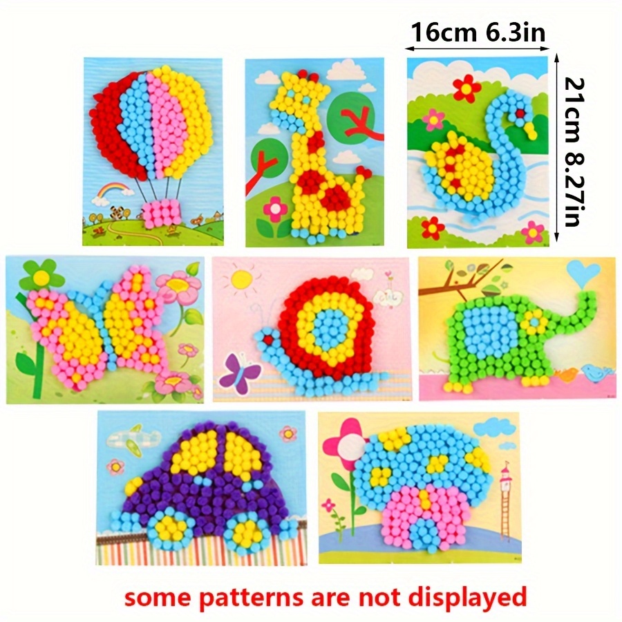 2pcs 16x21cm Colorful Pom-Pom  – обзор и цена Art Craft Animals