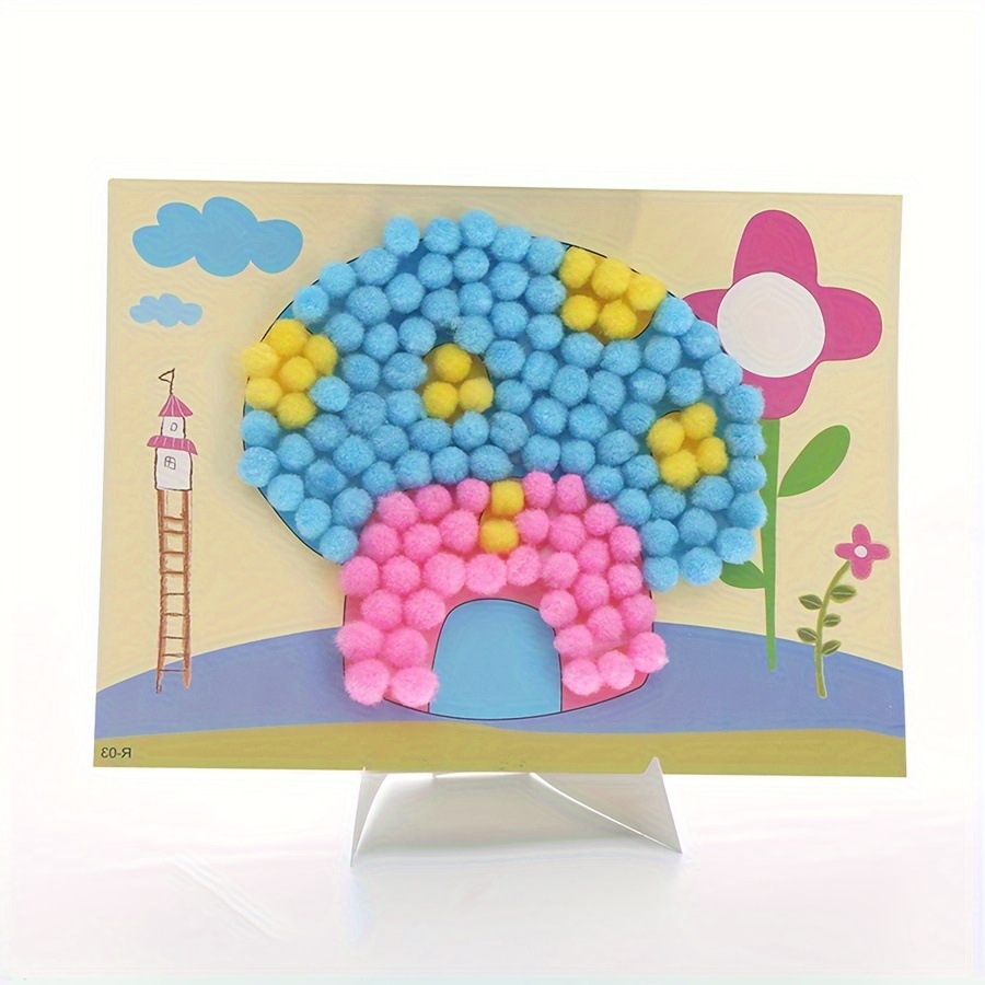 2pcs 16x21cm Colorful Pom-Pom  – обзор и цена Art Craft Animals