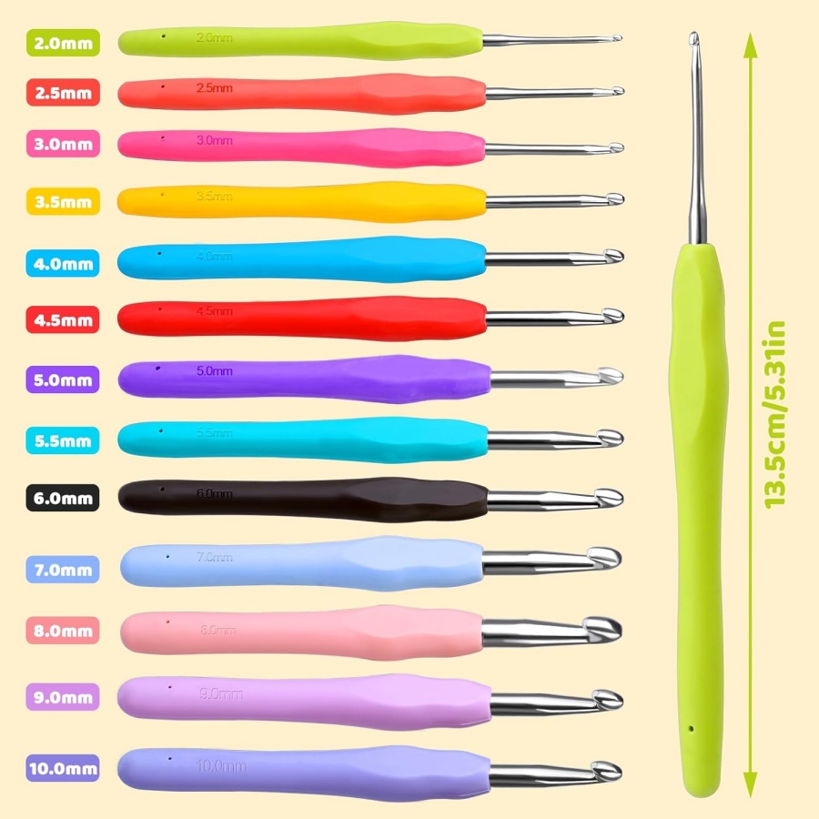 MIUSIE Colorful Crochet Hooks  – обзор и цена Crochet Hook Set
