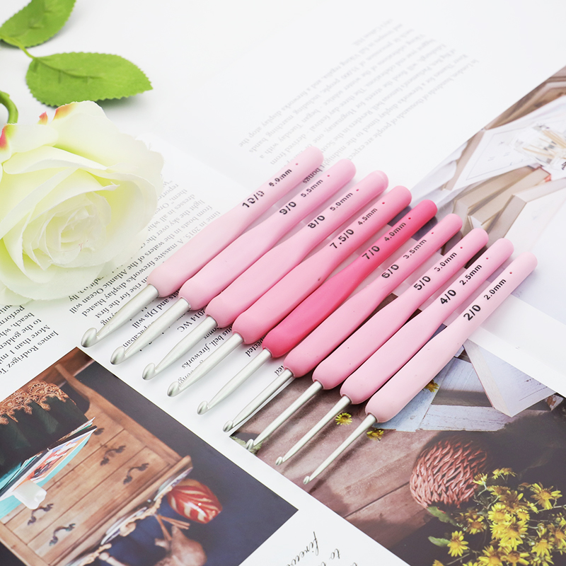 9pcs Silicone Handle Crochet H – обзор и цена Crochet Hook Set