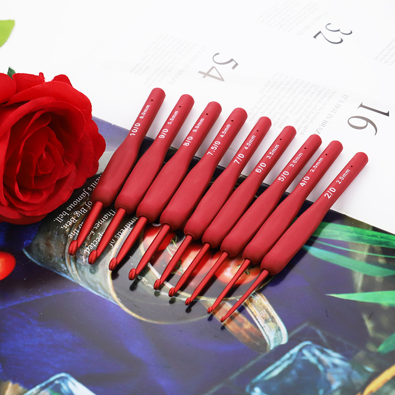 9pcs Silicone Handle Crochet H – обзор и цена Crochet Hook Set