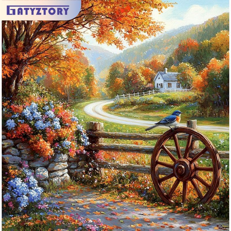 40x50cm Village Painting By Nu – обзор и цена Art Craft Village