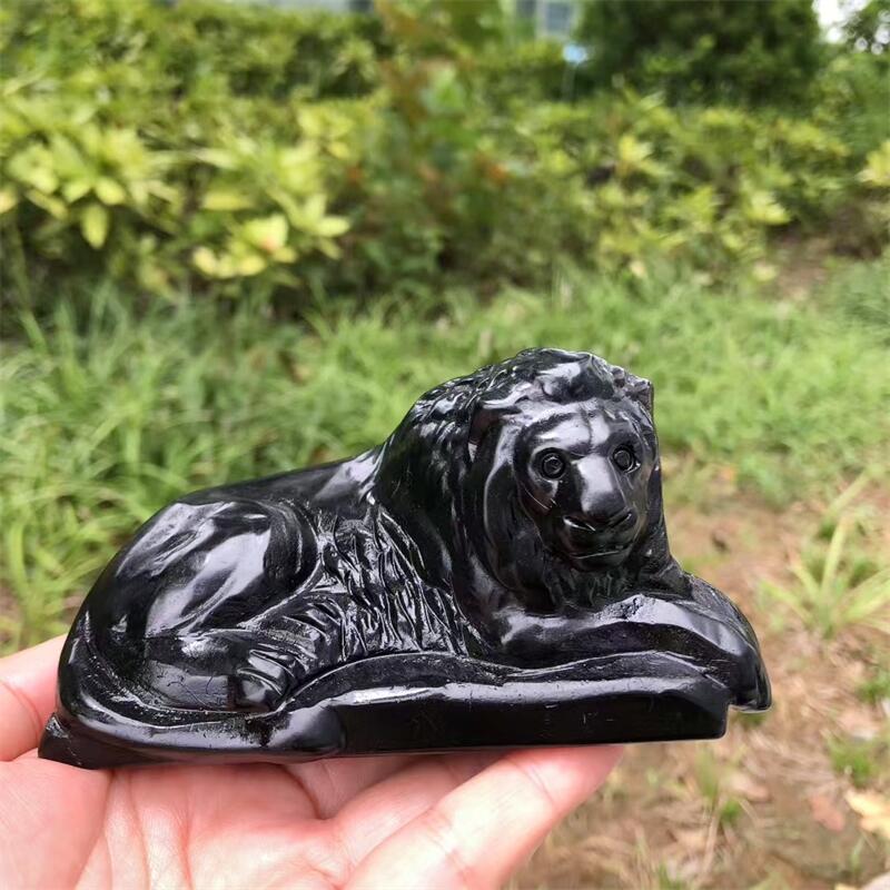 Natural Black Obsidian Lion Ca – обзор и цена Art Craft Lion