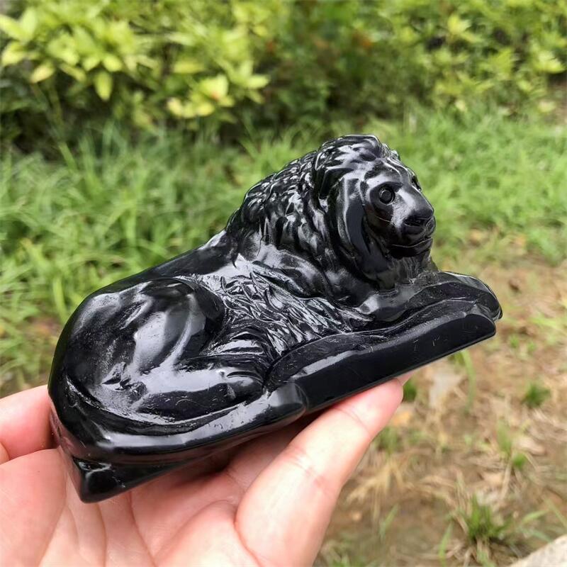 Natural Black Obsidian Lion Ca – обзор и цена Art Craft Lion