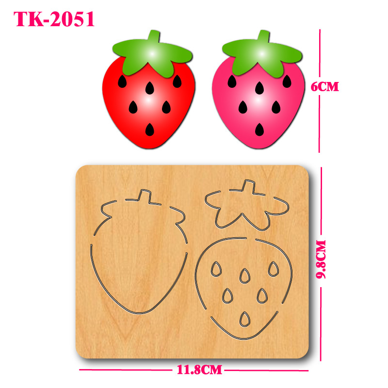 Strawberry wooden cutting mold – обзор и цена Art And Craft Exclusives