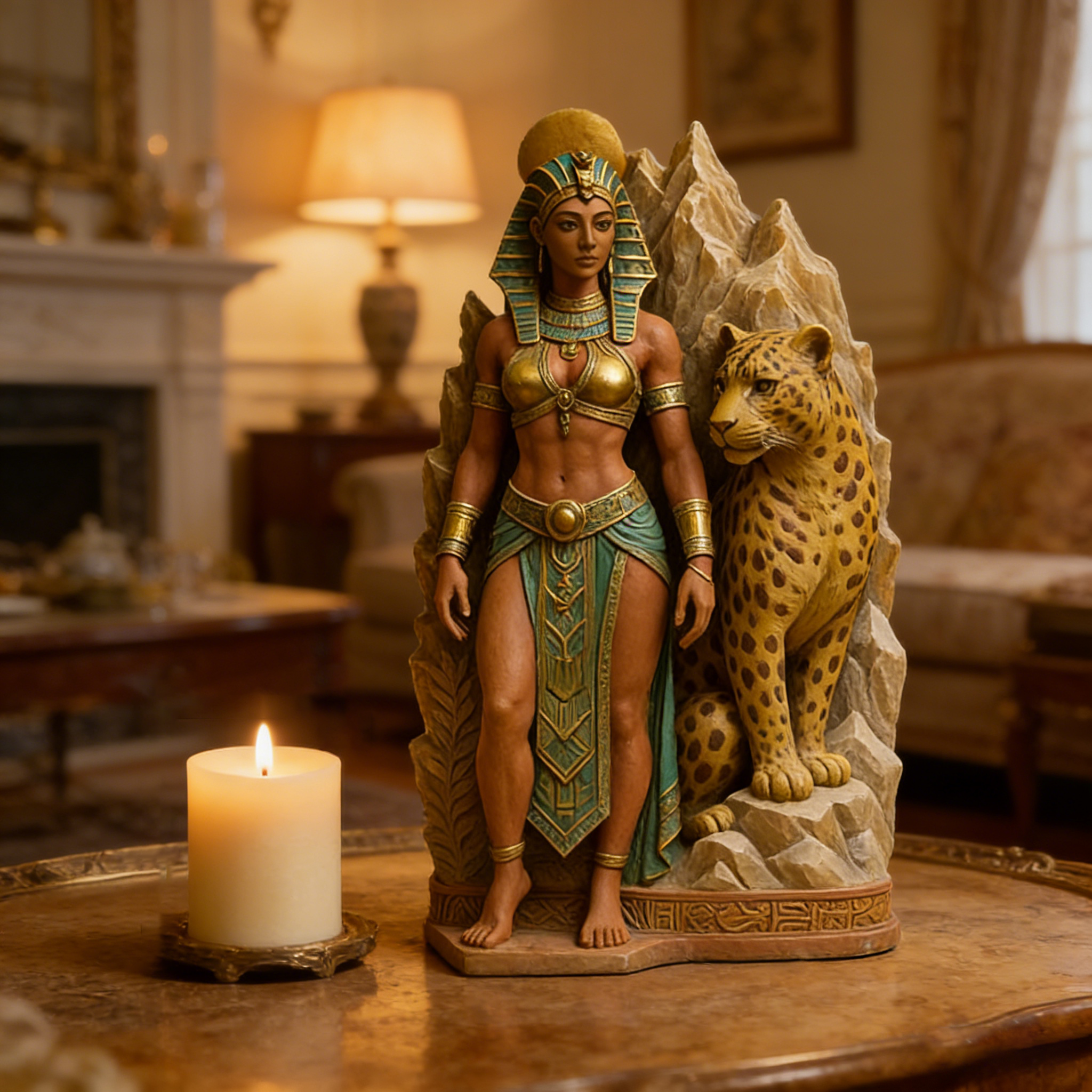3D Egyptian Queen With Leopard – обзор и цена Queen Art Craft