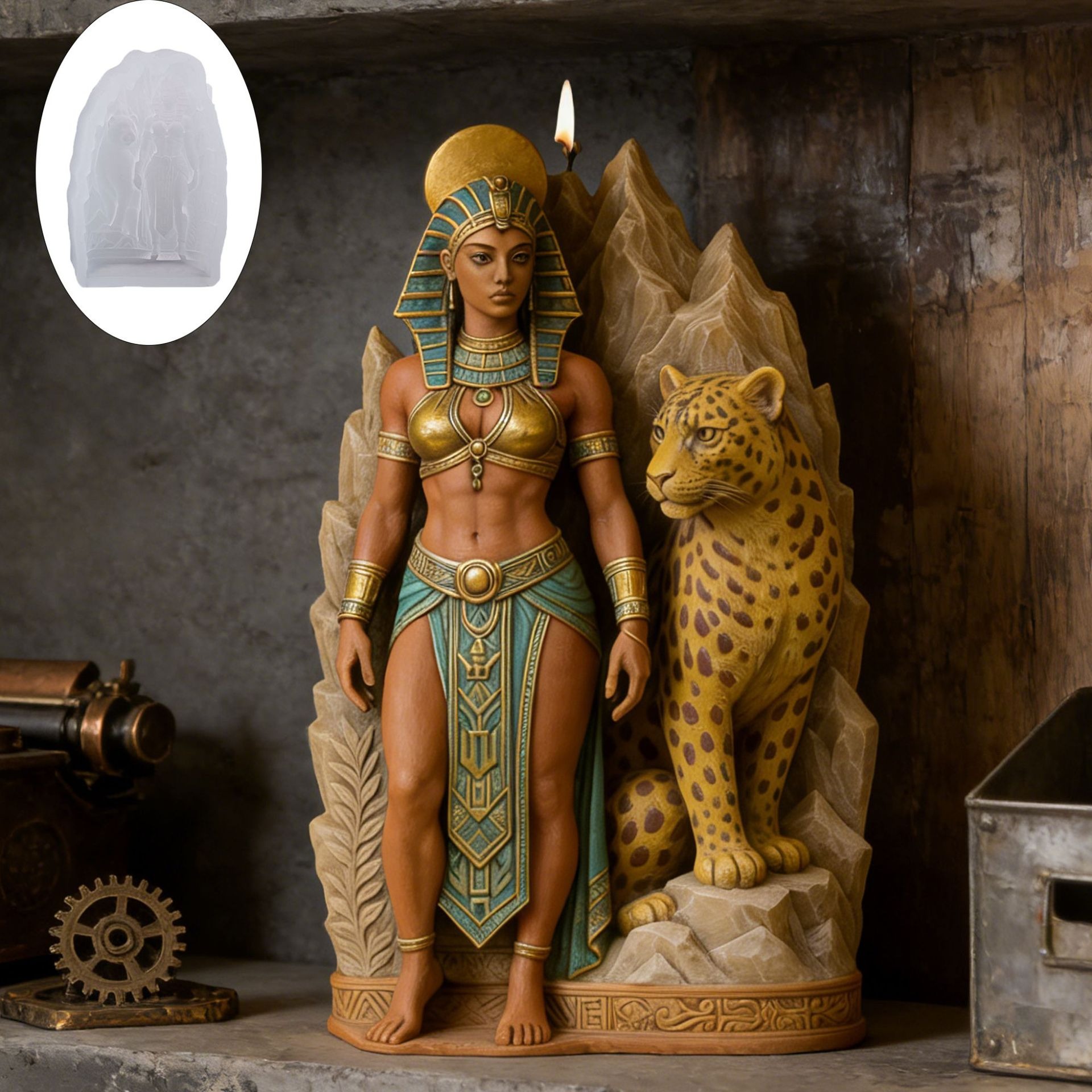 3D Egyptian Queen With Leopard – обзор и цена Queen Art Craft