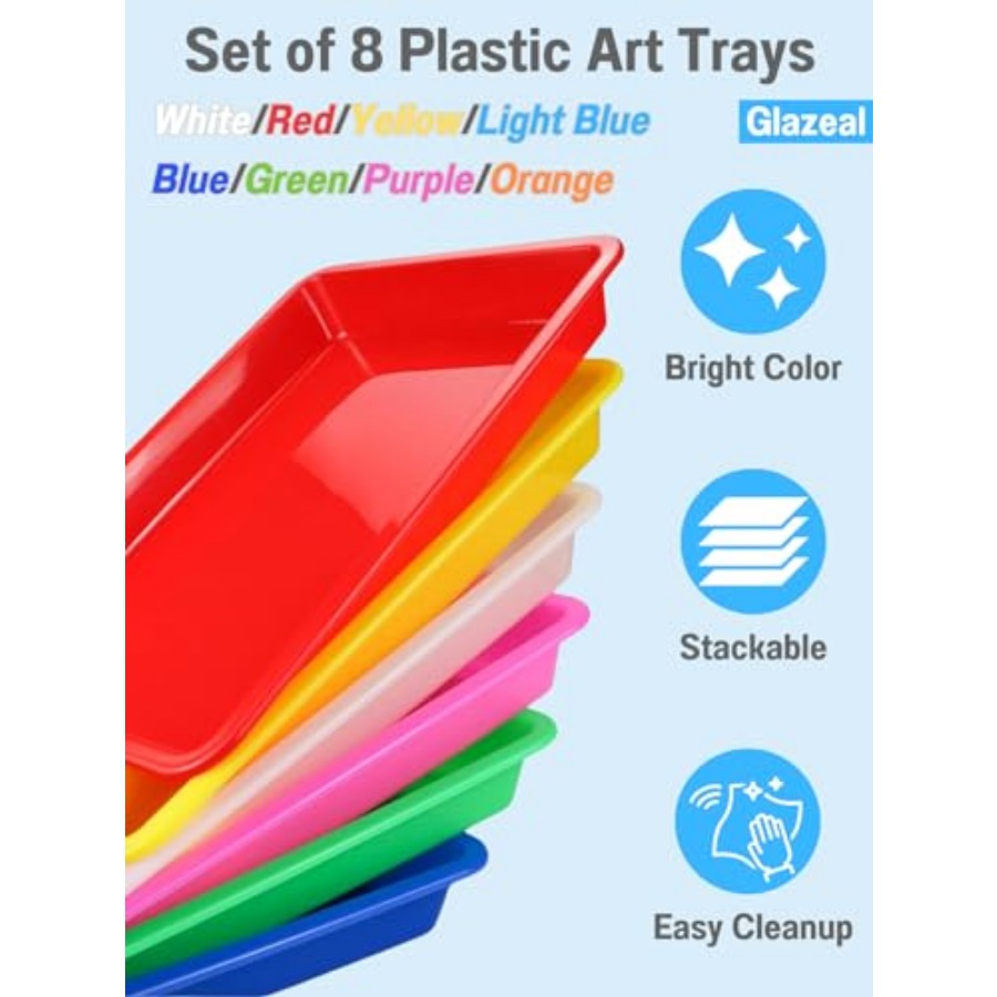 8 Pack Plastic Art Trays 10.9' – обзор и цена School Of Art X Craft