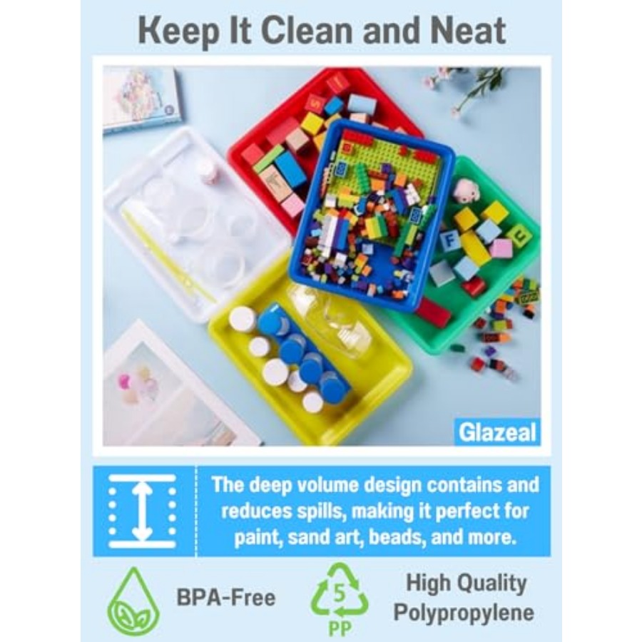 8 Pack Plastic Art Trays 10.9' – обзор и цена School Of Art X Craft