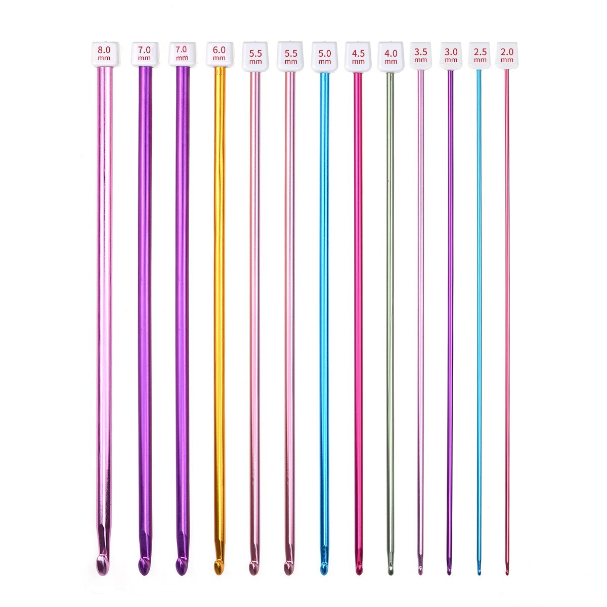 11Pcs/pack Colorful Iron 27cm  – обзор и цена Crochet Hook Set