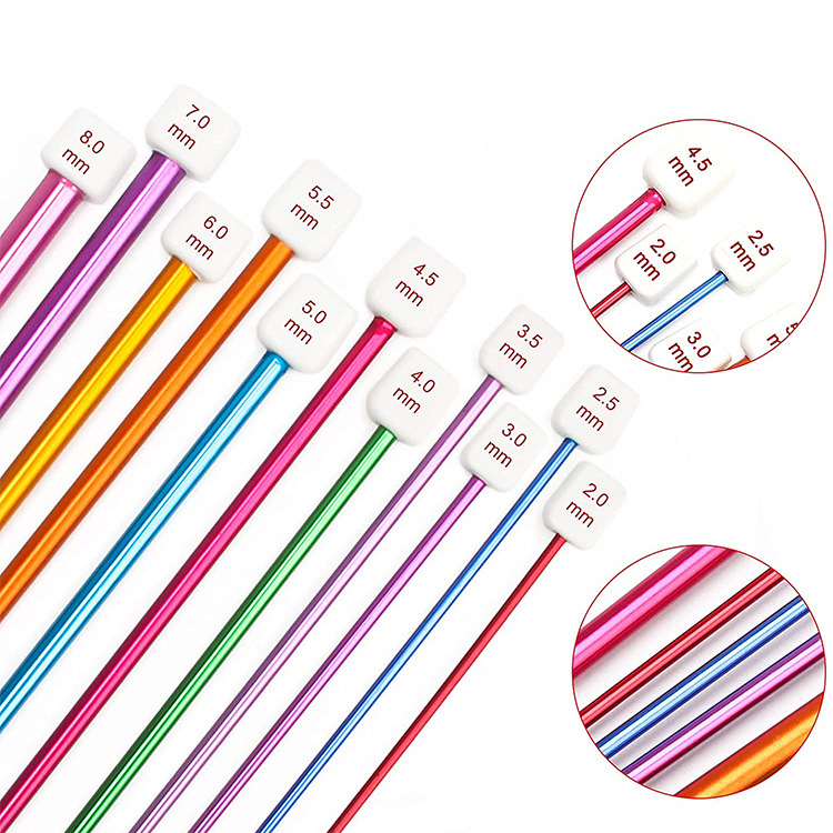 11Pcs/pack Colorful Iron 27cm  – обзор и цена Crochet Hook Set