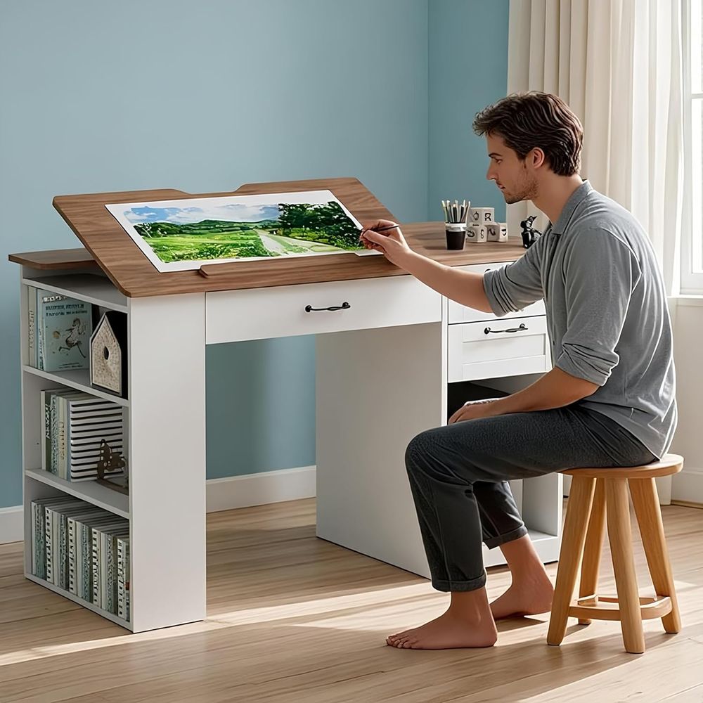 Adjustable Desk with Storage a – обзор и цена Art & Craft Paper Ideas