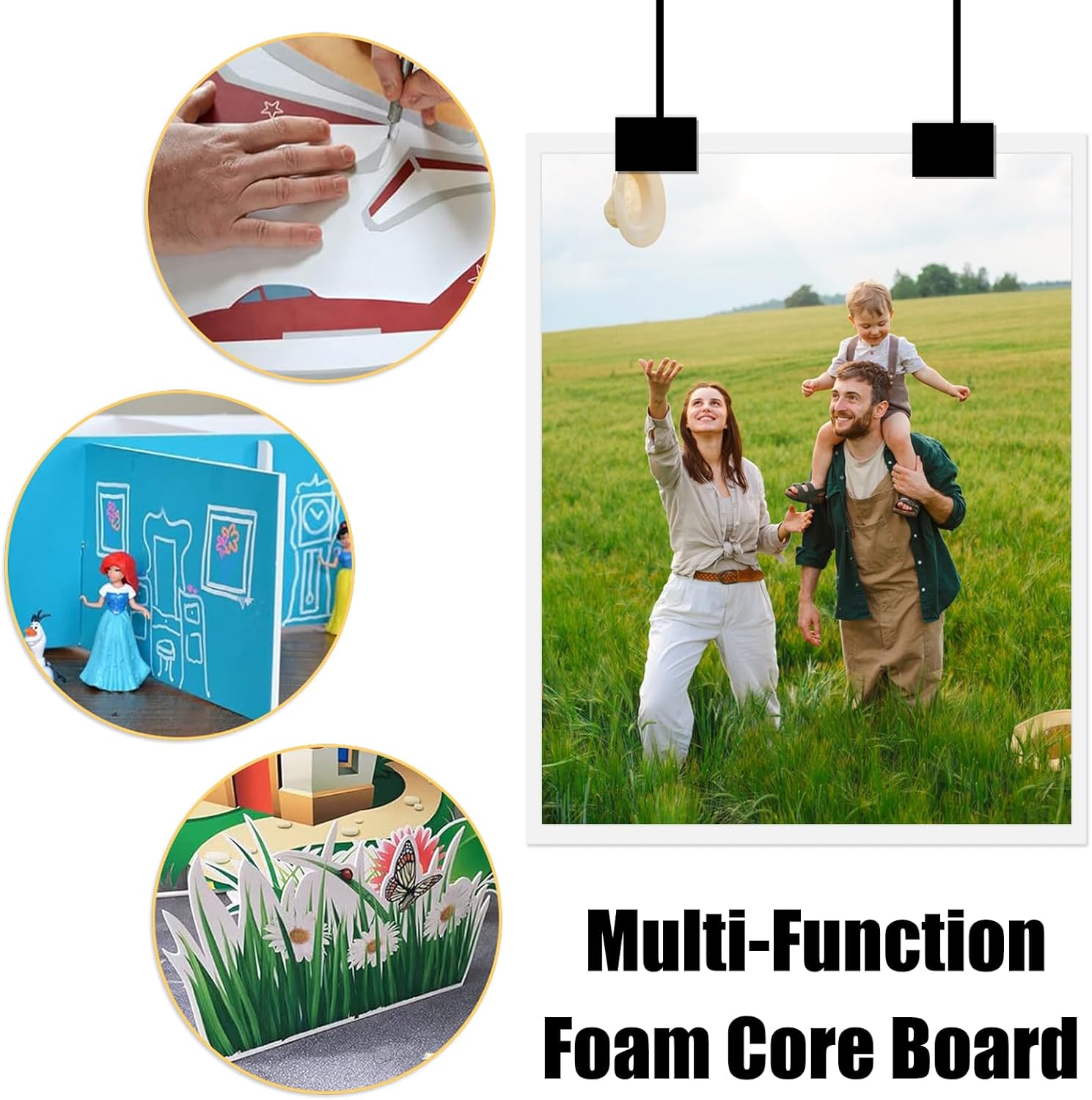 20 Pack White Foam Board 12
