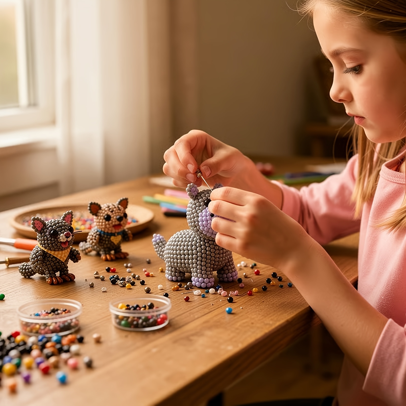 2026 Mini 3D Beaded Animal Set – обзор и цена Art Craft Animals