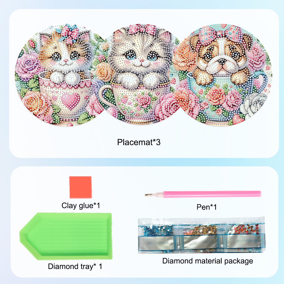 3Pcs Diamond Art Painting Plac – обзор и цена Art Craft Animals