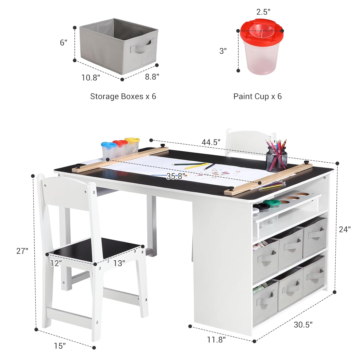 4 In 1 Kids Art Table and Chai – обзор и цена School Of Art X Craft