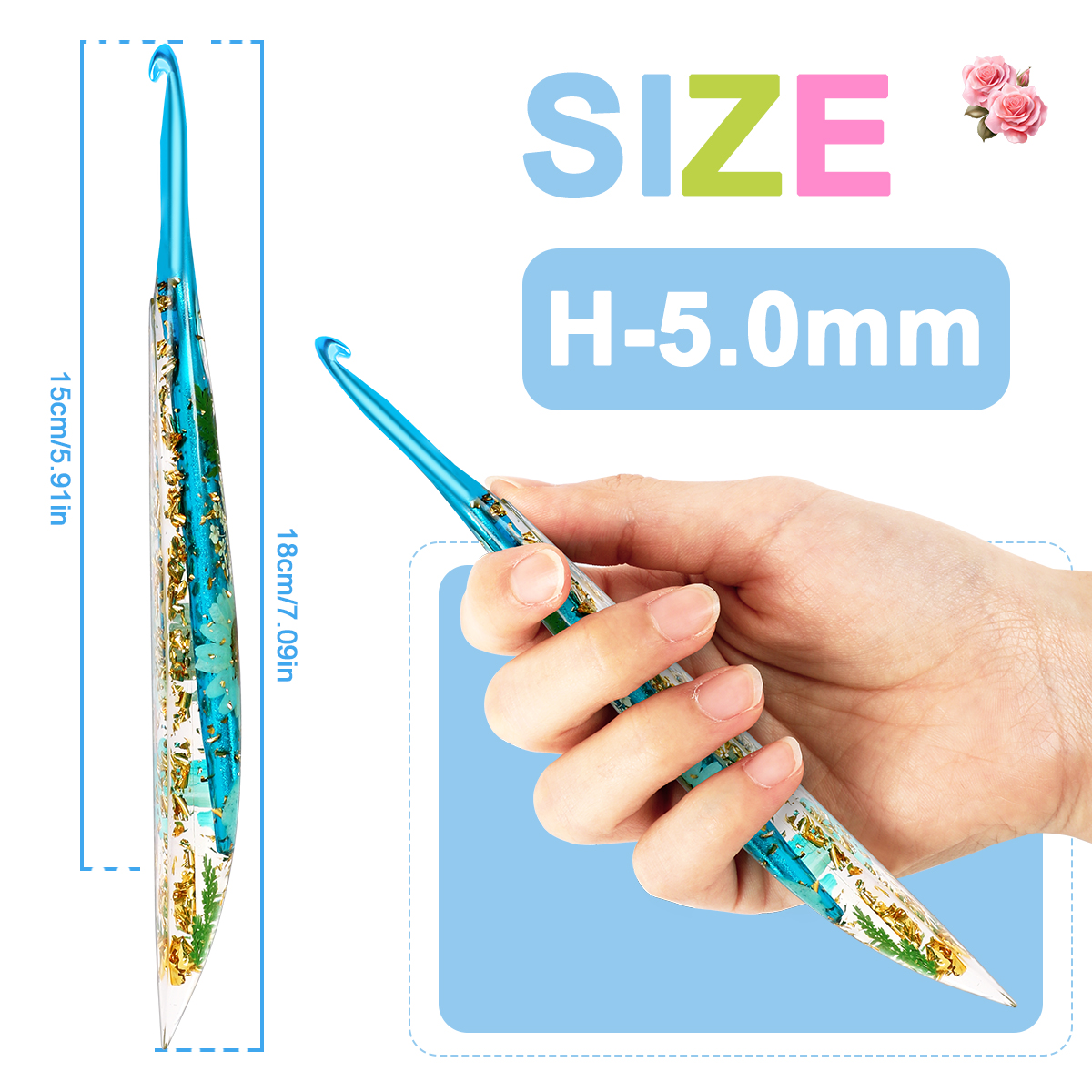 9Pcs/1Pc Hot Selling Epoxy Res – обзор и цена Crochet Hook Set