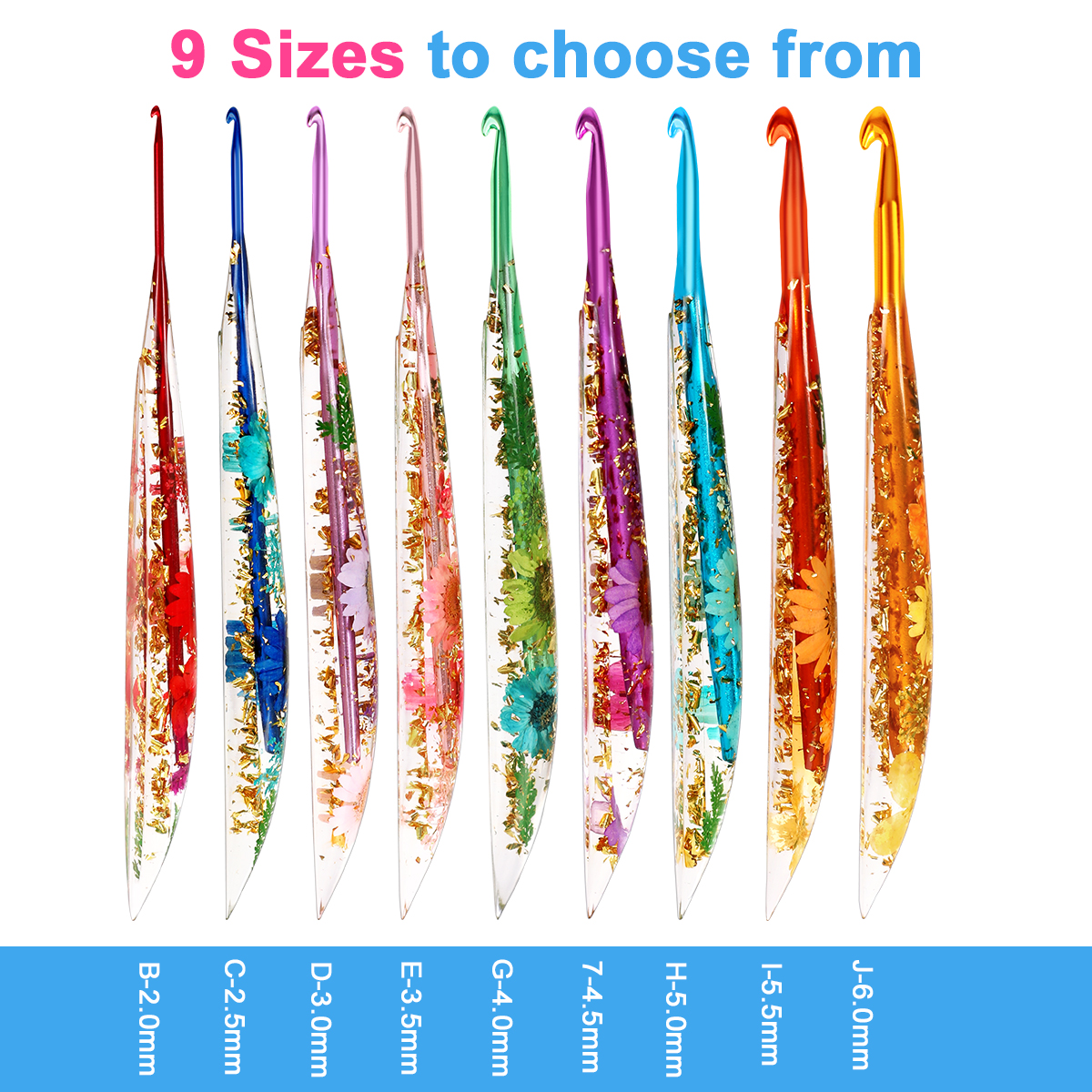 9Pcs/1Pc Hot Selling Epoxy Res – обзор и цена Crochet Hook Set