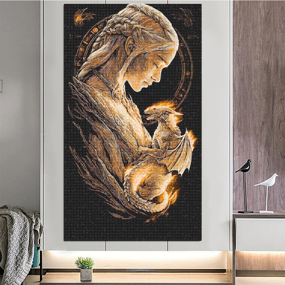 Vibrant Golden Queen and drago – обзор и цена Queen Art Craft