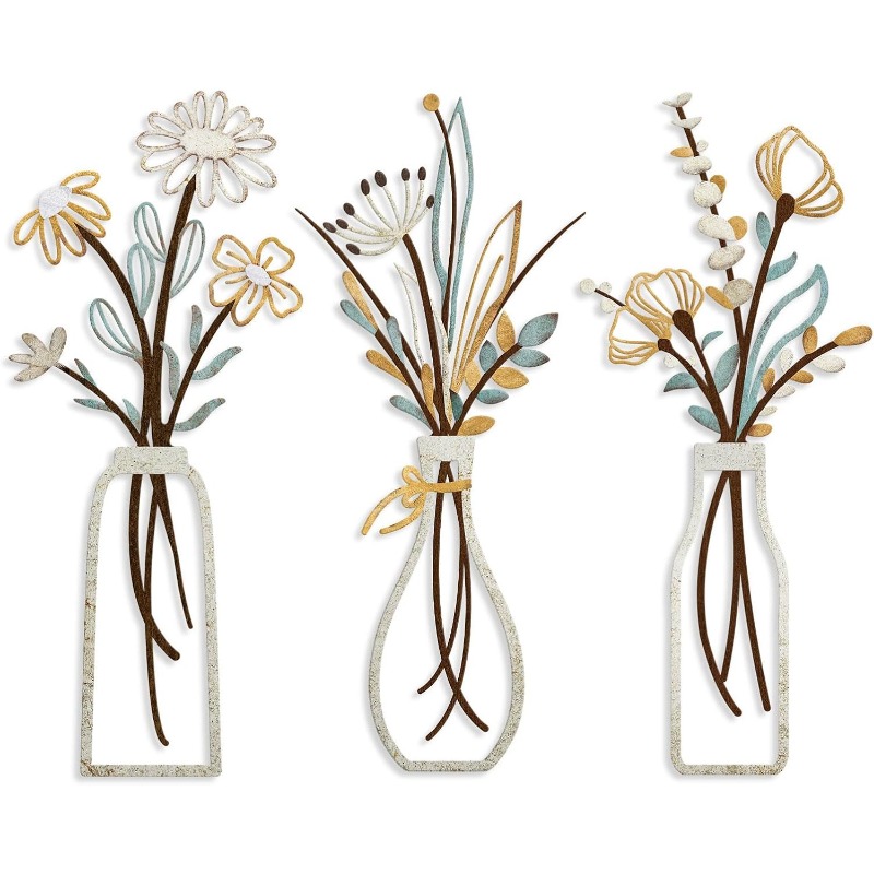 3pcs Metal Flowers Wall Decora – обзор и цена Art Craft Flower