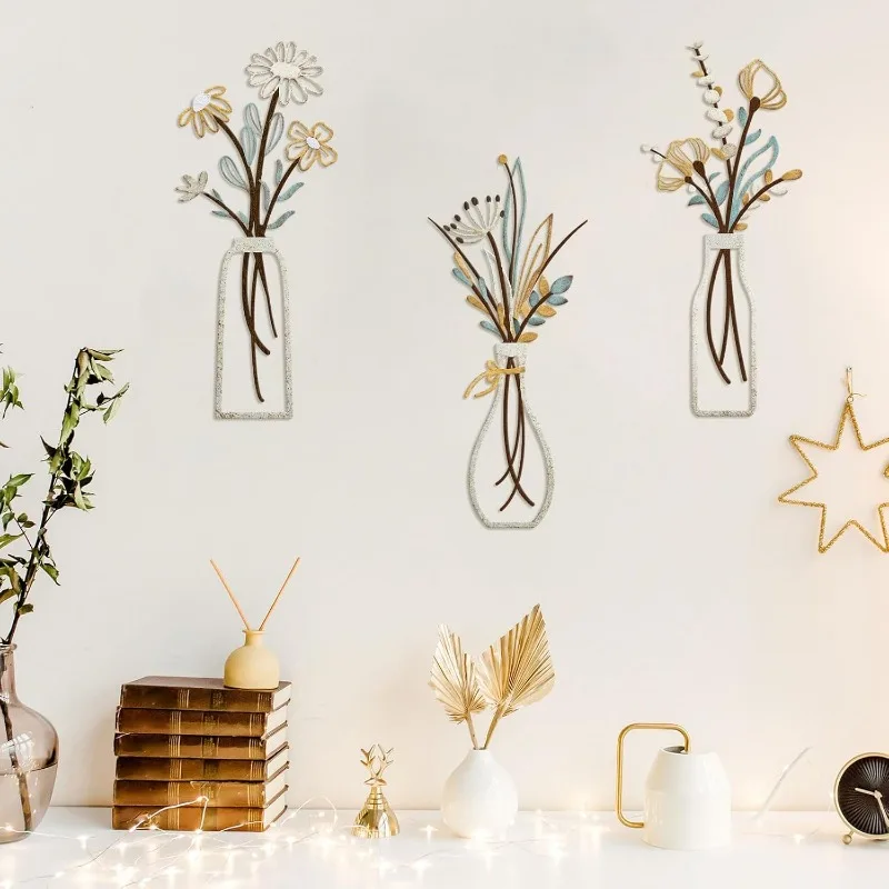 3pcs Metal Flowers Wall Decora – обзор и цена Art Craft Flower