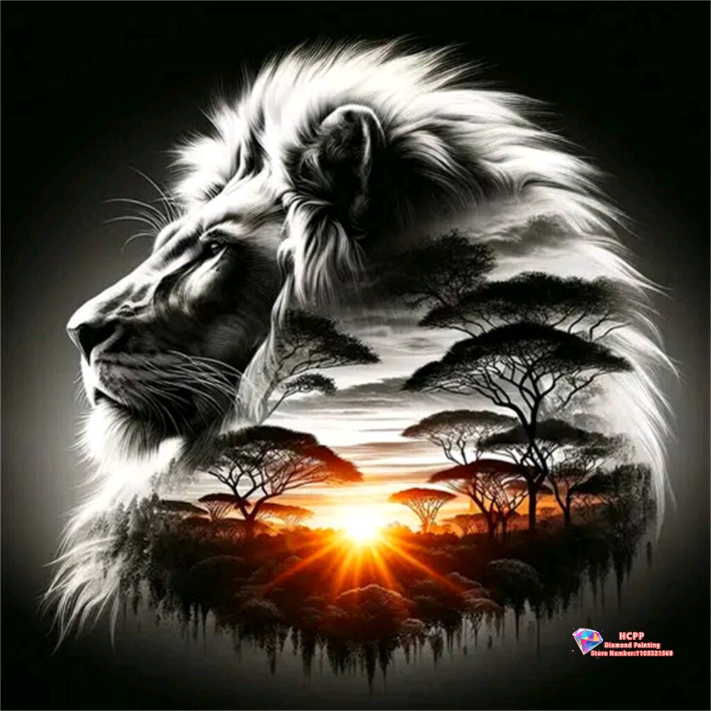 Animal Lion Sunrise Jungle Dia – обзор и цена Art Craft Lion