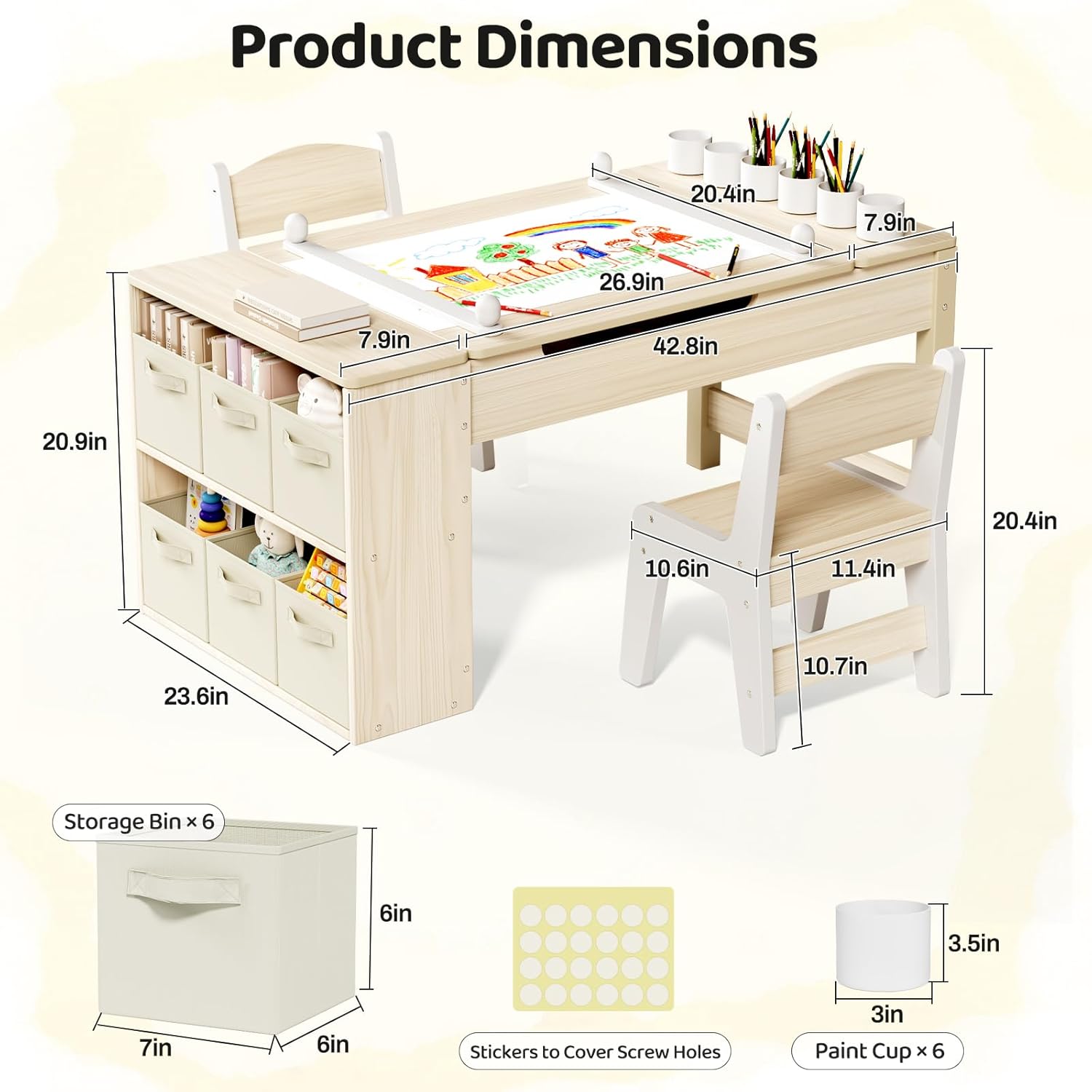 3 in 1 Kids Art Table and Chai – обзор и цена School Of Art X Craft