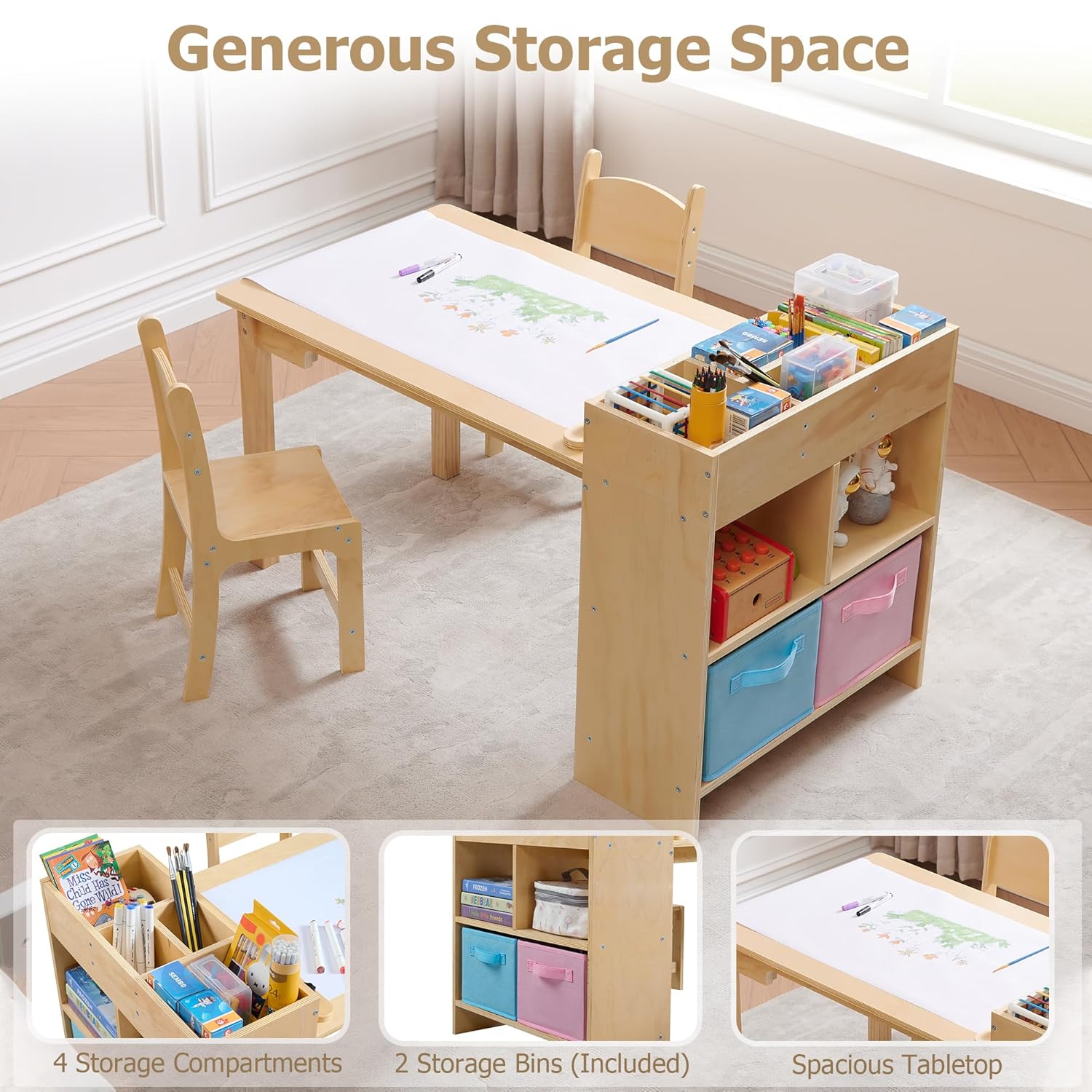 Kids Art Table and 2 Chairs Se – обзор и цена School Of Art X Craft