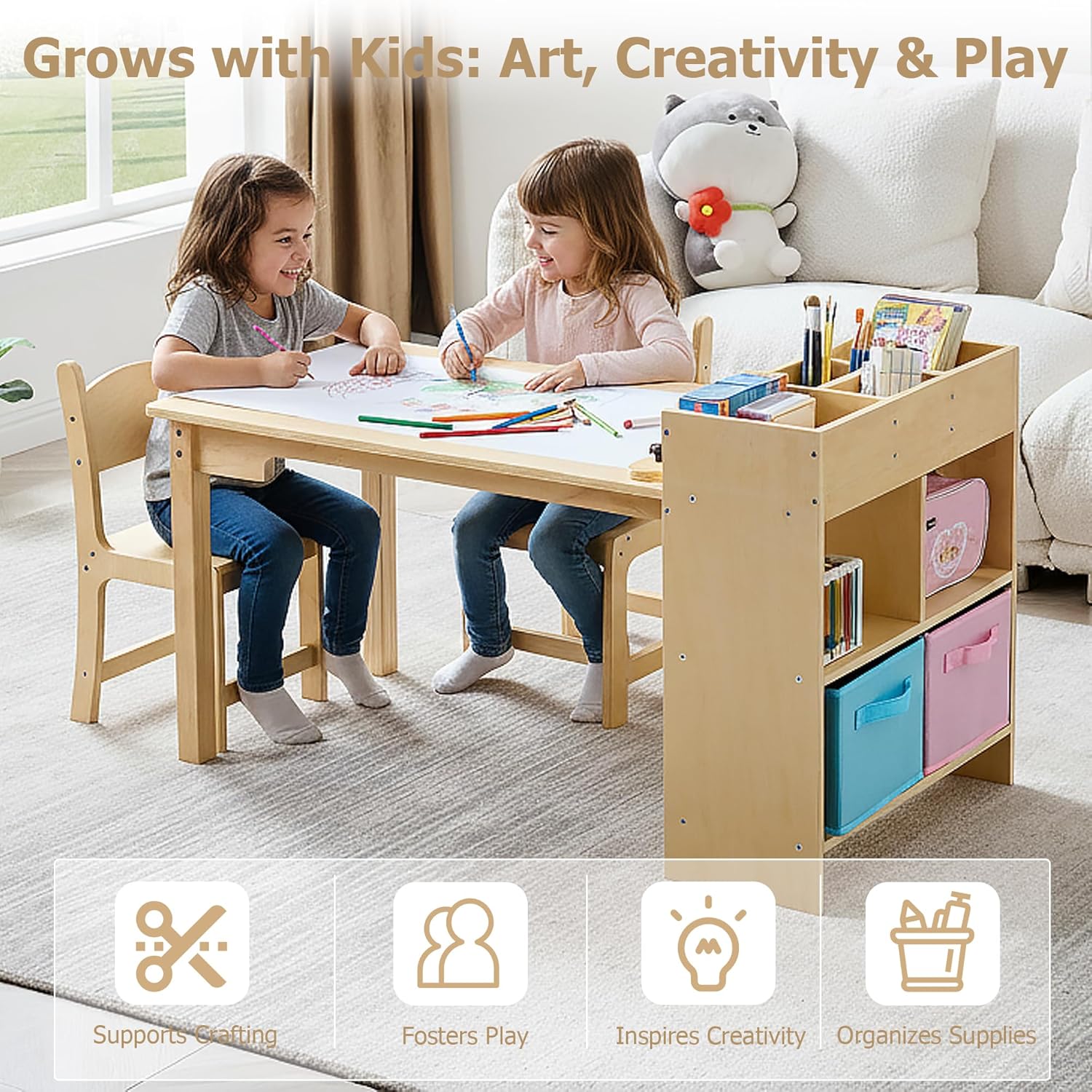 Kids Art Table and 2 Chairs Se – обзор и цена School Of Art X Craft