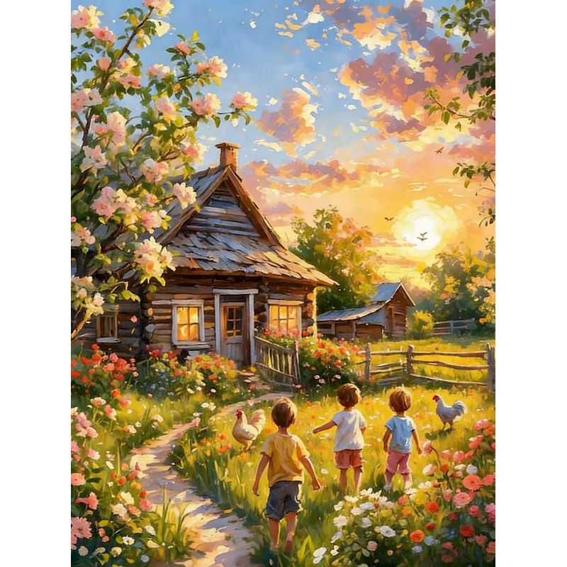 GATYZTORY Village Painting By  – обзор и цена Art Craft Village