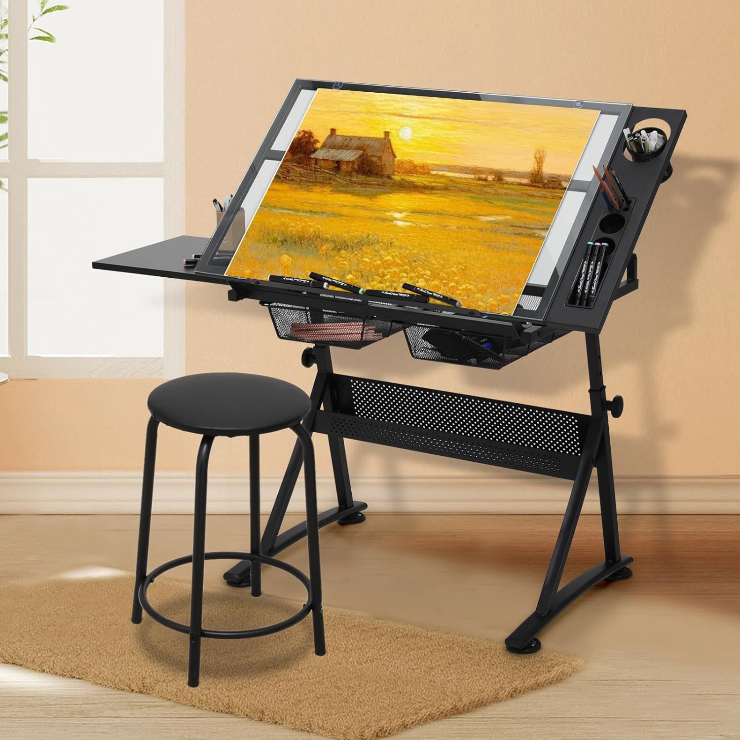 Drafting Table with Height Adj – обзор и цена Art & Craft Paper Ideas