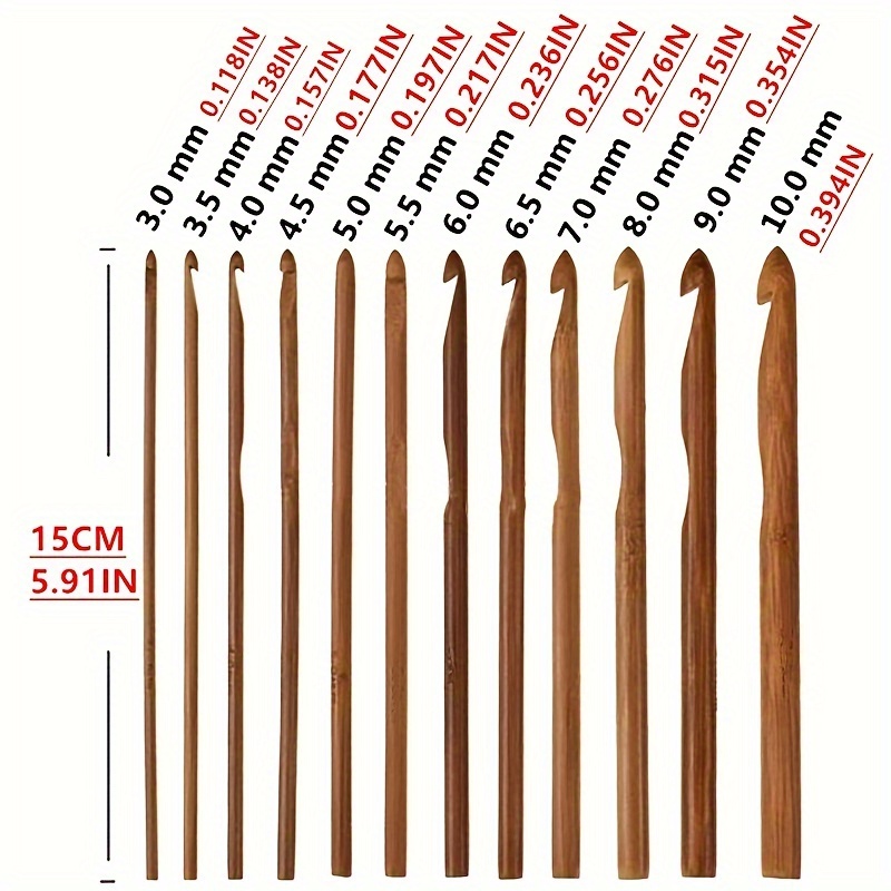 DIY Crochet Hooks Set Bamboo H – обзор и цена Crochet Hook Set
