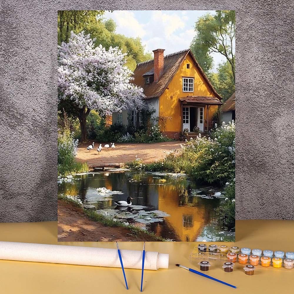 Village Landscape Painting By  – обзор и цена Art Craft Village