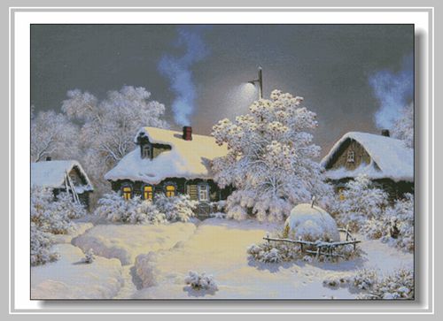 Winter village Embroidery Snow – обзор и цена Art Craft Village