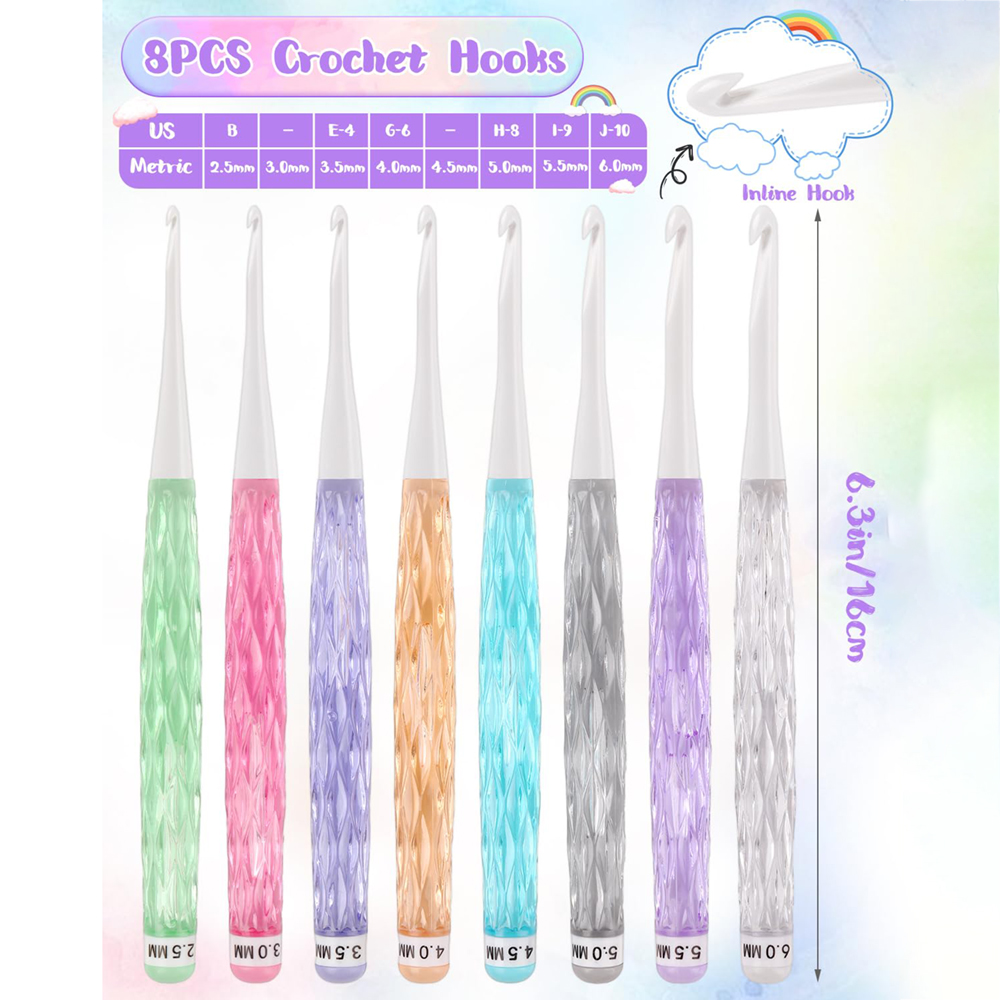 8Pcs/set Color Crochet Hook Ki – обзор и цена Crochet Hook Set