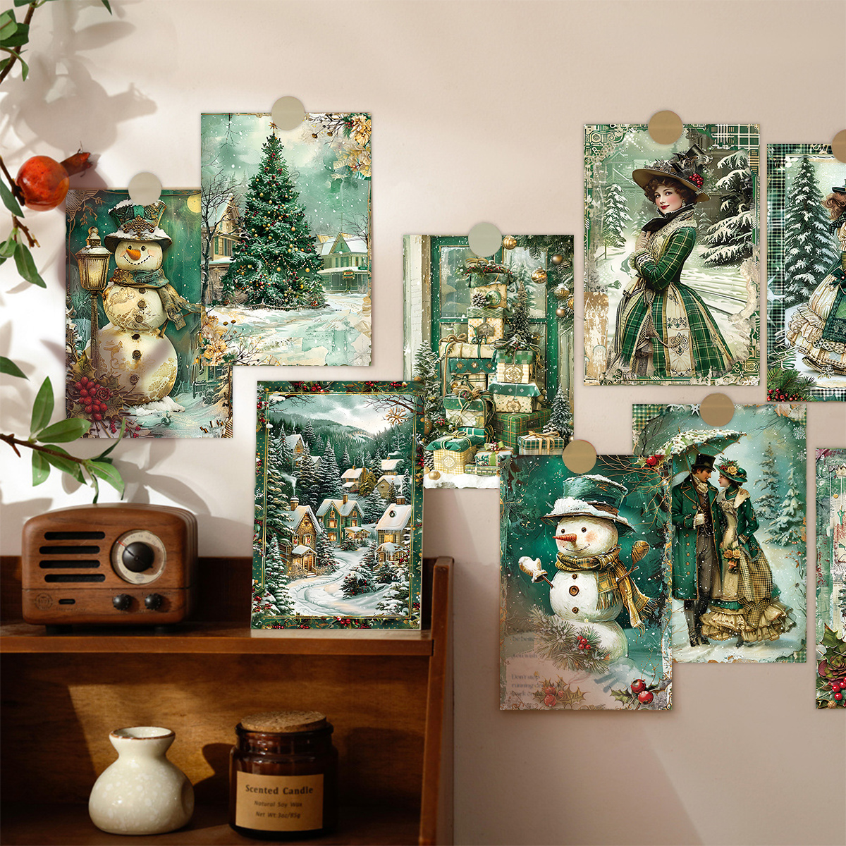 30pcs Vintage Christmas Green  – обзор и цена Art Craft Village