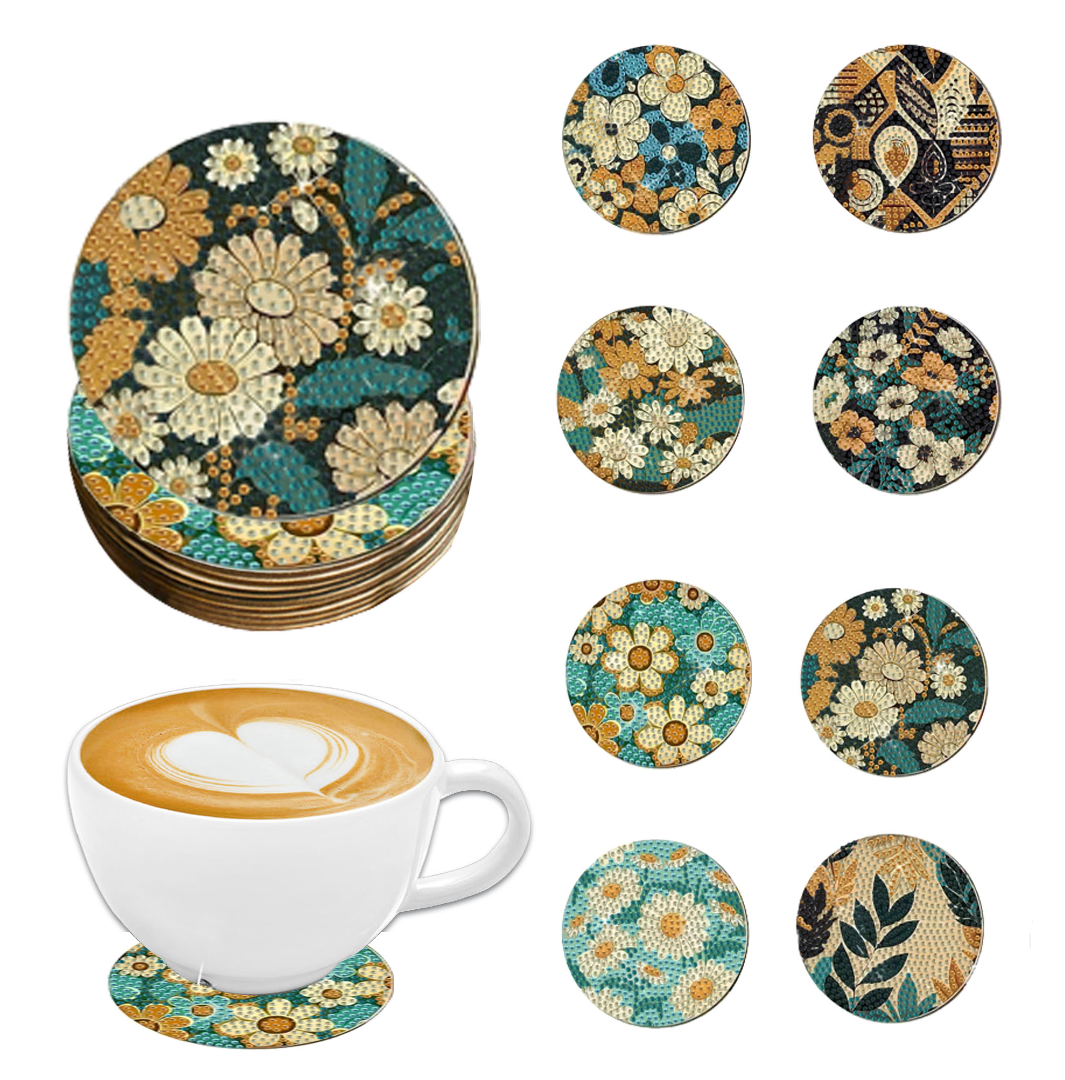 8 pieces DIY diamond Painting  – обзор и цена Art Craft Flower