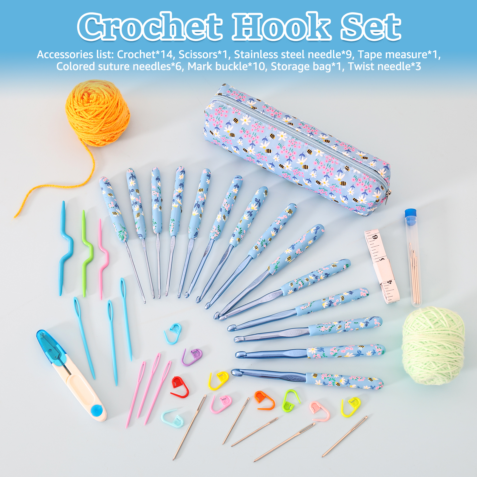 Colorful Crochet Hooks Set Erg – обзор и цена Crochet Hook Set